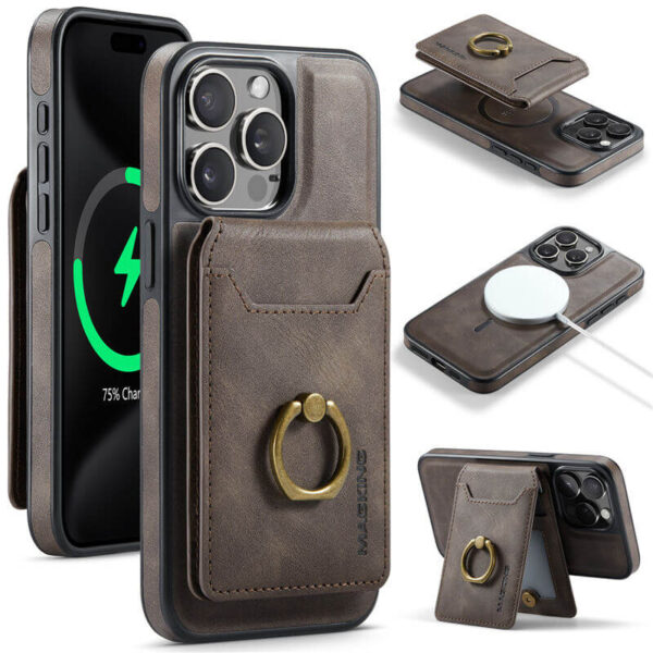 MAGKING iPhone 14 Pro 2-in-1 Magnetic Detachable Wallet RFID Blocking Case