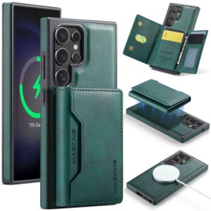 MAGKING Samsung Galaxy S23 Ultra 2-in-1 Wallet Magnetic Case with RFID Blocking & Wireless Charging