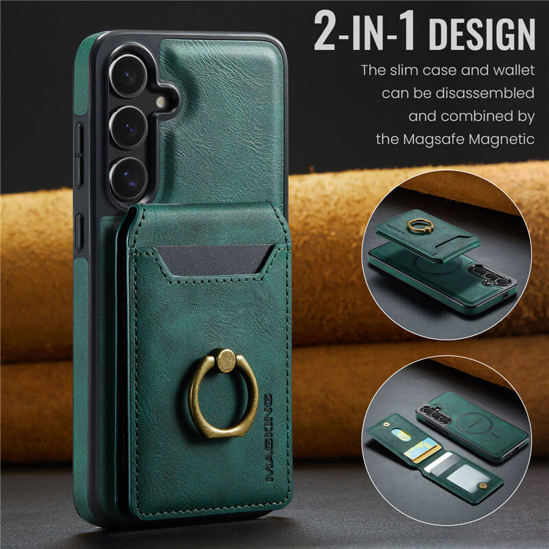 MAGKING Samsung Galaxy S24 Plus Magnetic 2-in-1 Wallet Case