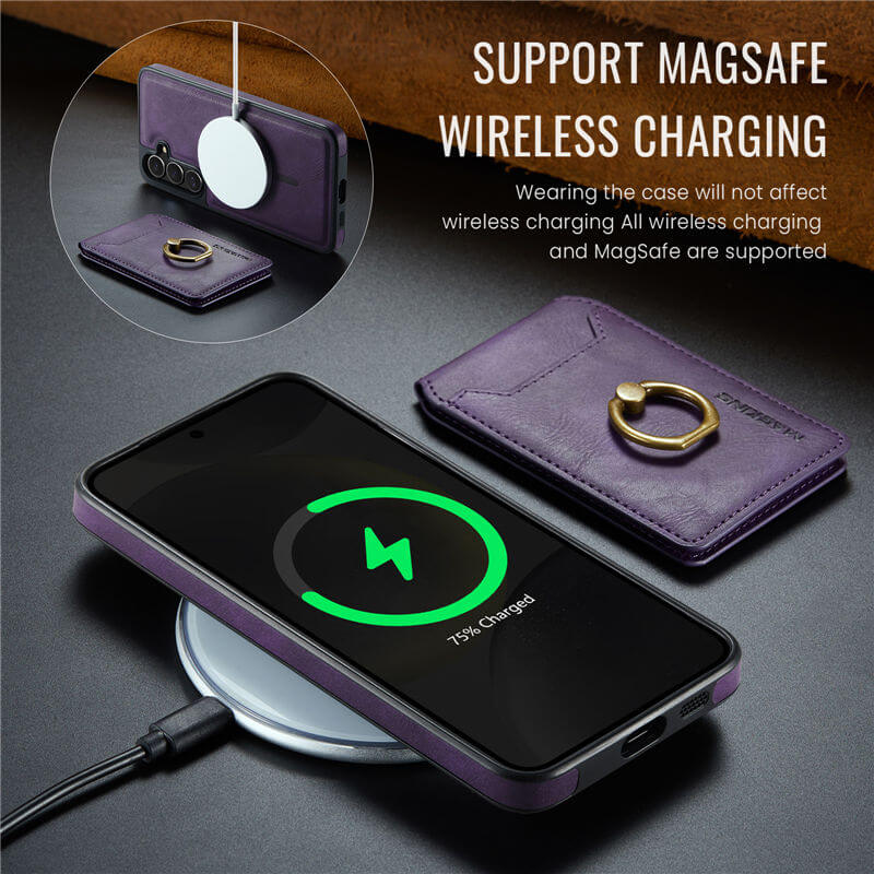 MAGKING Samsung Galaxy S24 Plus Magnetic 2-in-1 Wallet Case