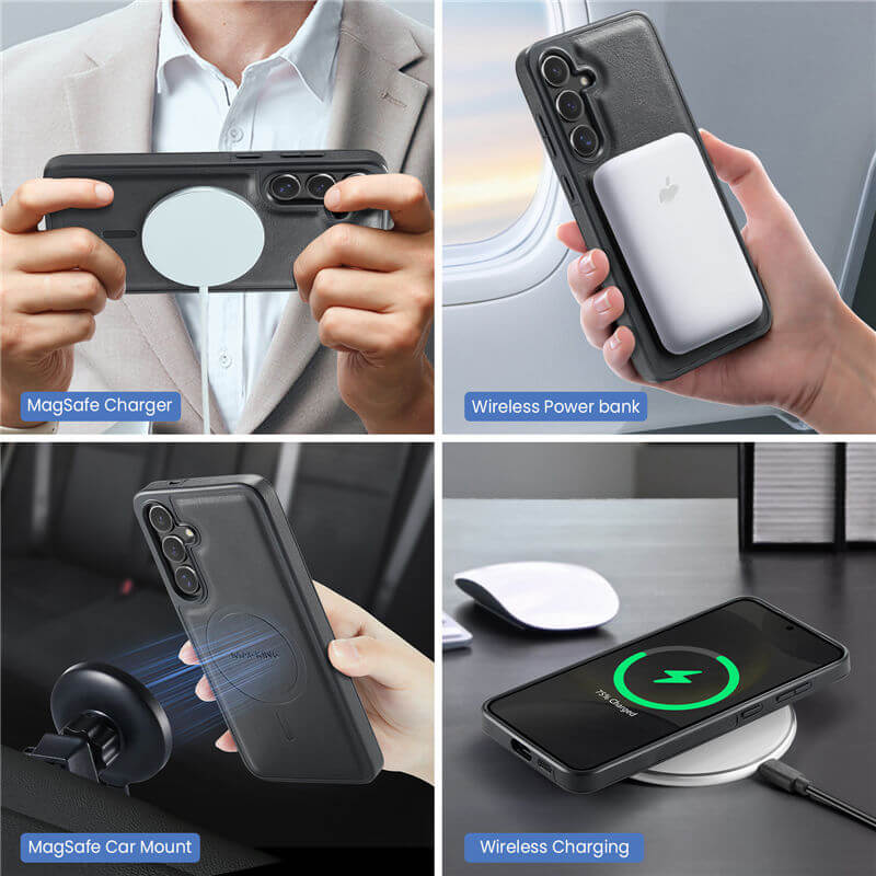 MAGKING Samsung Galaxy S24 Plus Magnetic 2-in-1 Wallet Case
