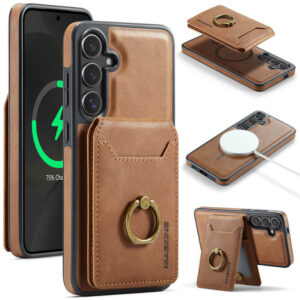 MAGKING Samsung Galaxy S24 Magnetic 2-in-1 Detachable Wallet RFID Blocking Case