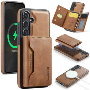 MAGKING Samsung Galaxy S24 Plus 2-in-1 Wallet Magnetic Case with RFID Blocking & Wireless Charging