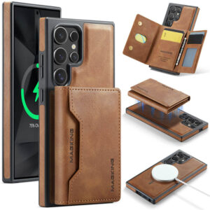 MAGKING Samsung Galaxy S24 Ultra 2-in-1 Wallet Magnetic Case with RFID Blocking & Wireless Charging