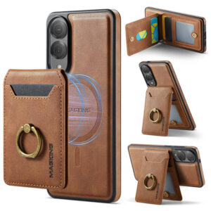 MAGKING Samsung Galaxy S25 Edge 2-in-1 Wallet Case – RFID Blocking, 5 Card Slots & Wireless Charging