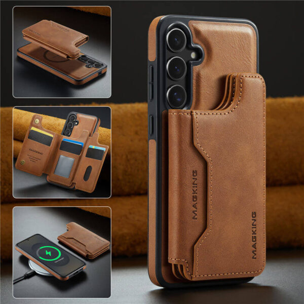MAGKING Samsung Galaxy S25 Plus MagSafe Magnetic Wallet Case – RFID & Wireless Charging