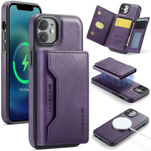 MAGKING iPhone 12/12 Pro 2-in-1 Wallet MagSafe Magnetic Case with RFID Blocking & Wireless Charging