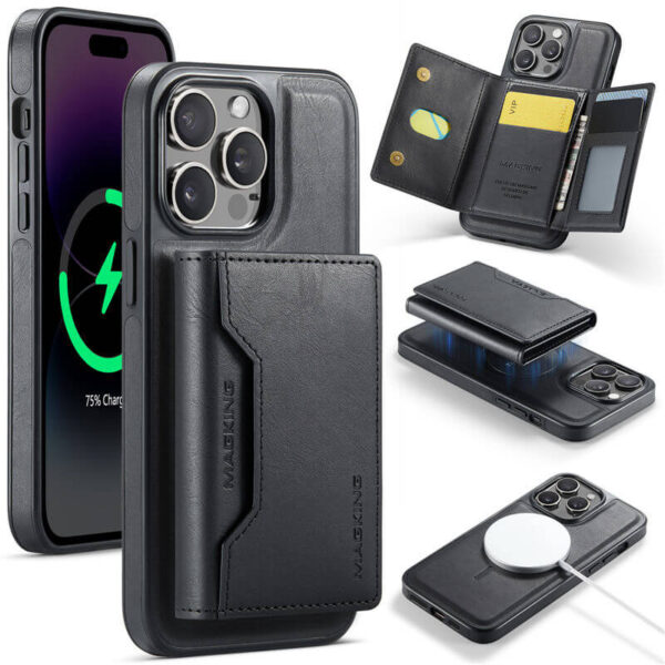 MAGKING iPhone 13 Pro 2-in-1 Wallet MagSafe Magnetic Case with RFID Blocking & Wireless Charging