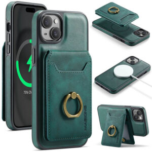MAGKING iPhone 15 Plus 2-in-1 Magnetic Detachable Wallet RFID Blocking Case
