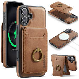 MAGKING iPhone 16 Plus 2-in-1 Magnetic Detachable Wallet RFID Blocking Case