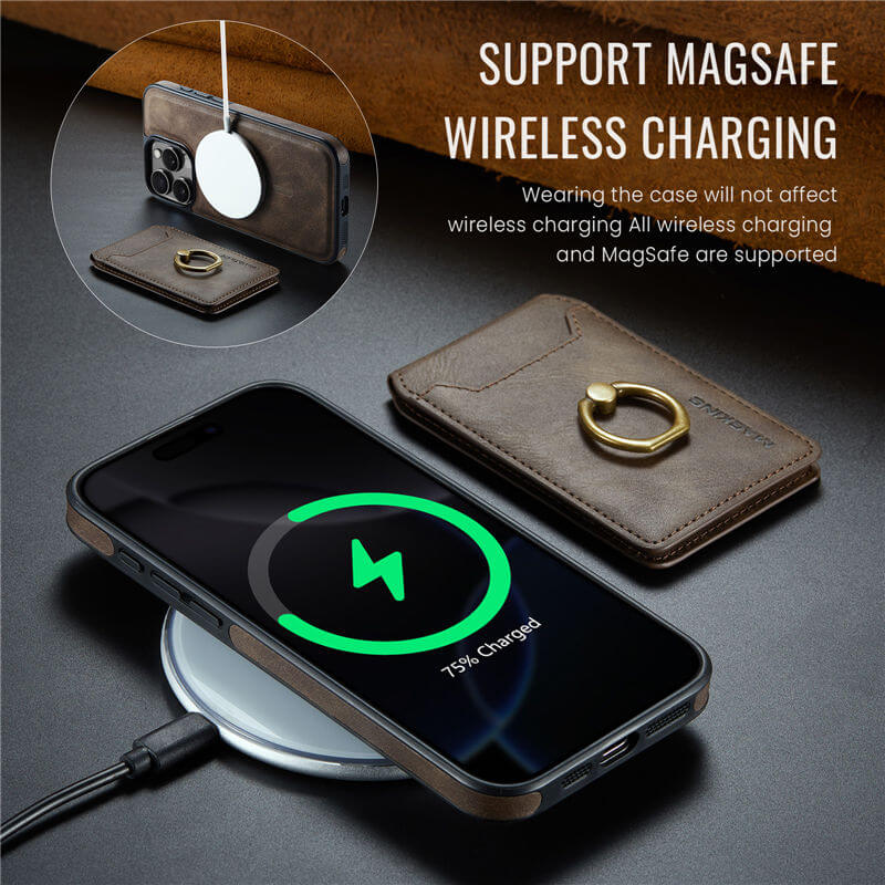 MAGKING iPhone 16 Pro Max 2-in-1 Magnetic Wallet Case
