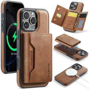 MAGKING 2-in-1 Wallet MagSafe Magnetic Case For iPhone/Samsung with RFID Blocking & Wireless Charging