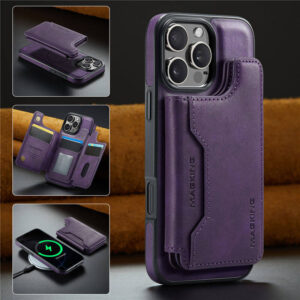 MAGKING iPhone 16 Pro Max MagSafe Magnetic Wallet Case with RFID & Wireless Charging