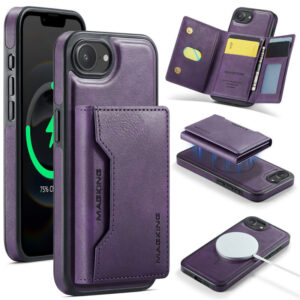MAGKING iPhone 16e 2-in-1 Wallet MagSafe Magnetic Case with RFID Blocking & Wireless Charging